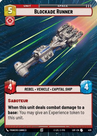 Blockade Runner (Hyperspace) (430) [Legends of the Force] Star Wars: Unlimited Single Disney