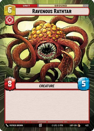 Ravenous Rathtar (Hyperspace) (432) [Legends of the Force] Star Wars: Unlimited Single Disney