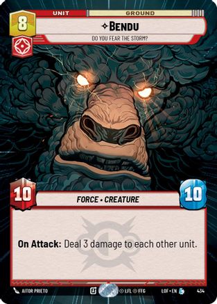 Bendu - Do You Fear the Storm? (Hyperspace) (434) [Legends of the Force] Star Wars: Unlimited Single Disney