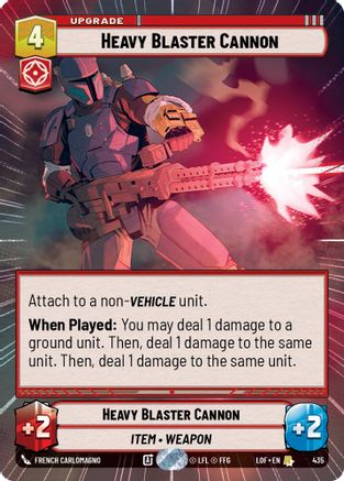 Heavy Blaster Cannon (Hyperspace) (435) [Legends of the Force] Star Wars: Unlimited Single Disney
