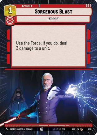 Sorcerous Blast (Hyperspace) (436) [Legends of the Force] Star Wars: Unlimited Single Disney