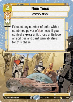 Mind Trick (Hyperspace) (466) [Legends of the Force] Star Wars: Unlimited Single Disney