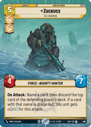 Zuckuss - The Findsman (Hyperspace) (468) [Legends of the Force] Star Wars: Unlimited Single Disney