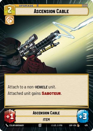 Ascension Cable (Hyperspace) (479) [Legends of the Force] Star Wars: Unlimited Single Disney