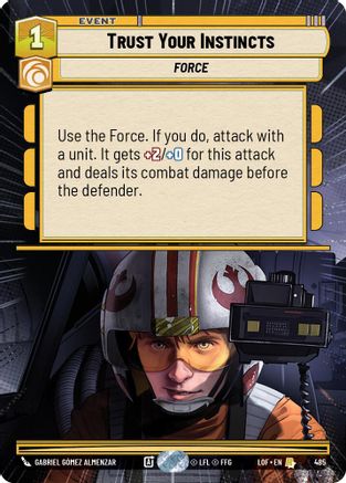 Trust Your Instincts (Hyperspace) (485) [Legends of the Force] Star Wars: Unlimited Single Disney