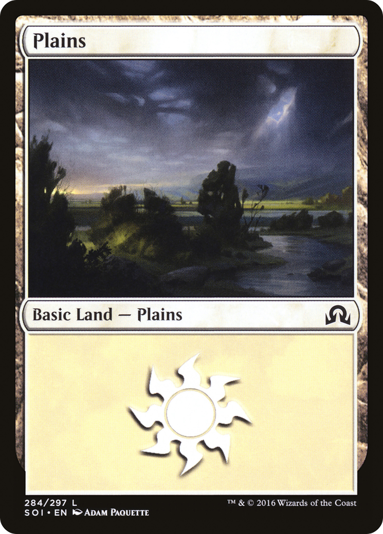 Plains (284) (SOI-284) [Shadows over Innistrad] MTG Single Wizards of the Coast