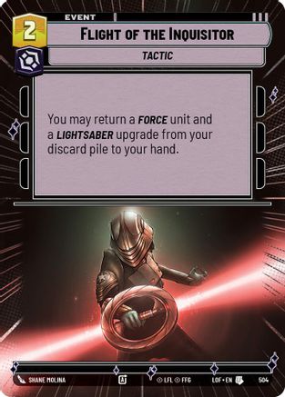 Flight of the Inquisitor (Hyperspace) (504) [Legends of the Force] Star Wars: Unlimited Single Disney