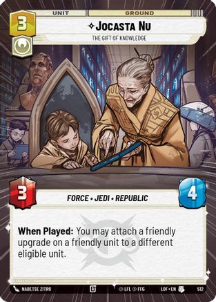 Jocasta Nu - The Gift of Knowledge (Hyperspace) (512) [Legends of the Force] Star Wars: Unlimited Single Disney
