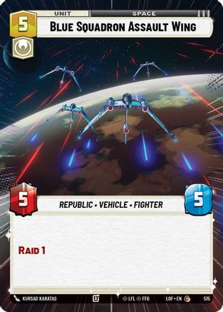 Blue Squadron Assault Wing (Hyperspace) (515) [Legends of the Force] Star Wars: Unlimited Single Disney