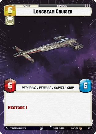 Longbeam Cruiser (Hyperspace) (517) [Legends of the Force] Star Wars: Unlimited Single Disney