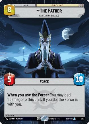 The Father - Maintaining Balance (Hyperspace) (524) [Legends of the Force] Star Wars: Unlimited Single Disney