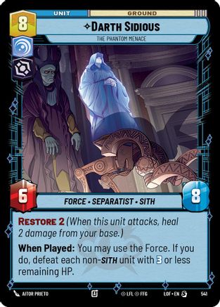 Darth Sidious - The Phantom Menace (Foil) (541) [Legends of the Force] Foil Star Wars: Unlimited Single Disney