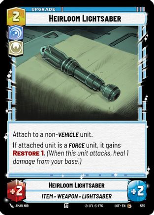 Heirloom Lightsaber (Foil) (555) [Legends of the Force] Foil Star Wars: Unlimited Single Disney
