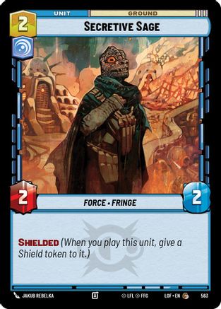 Secretive Sage (Foil) (563) [Legends of the Force] Foil Star Wars: Unlimited Single Disney