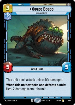 Oggdo Bogdo - Bogano Brute (Foil) (565) [Legends of the Force] Foil Star Wars: Unlimited Single Disney