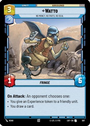 Watto - No Money, No Parts, No Deal (Foil) (567) [Legends of the Force] Foil Star Wars: Unlimited Single Disney