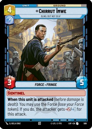 Chirrut Imwe - Blind, but not Deaf (Foil) (569) [Legends of the Force] Foil Star Wars: Unlimited Single Disney