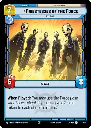 Priestesses of the Force - Eternal (Foil) (574) [Legends of the Force] Foil Star Wars: Unlimited Single Disney