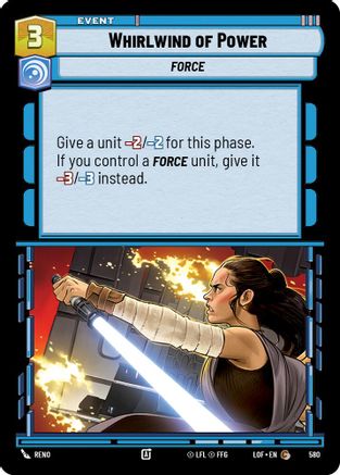 Whirlwind of Power (Foil) (580) [Legends of the Force] Foil Star Wars: Unlimited Single Disney