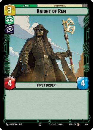Knight of Ren (Foil) (586) [Legends of the Force] Foil Star Wars: Unlimited Single Disney
