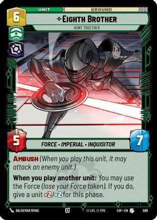 Eighth Brother - Hunt Together (Foil) (589) [Legends of the Force] Foil Star Wars: Unlimited Single Disney
