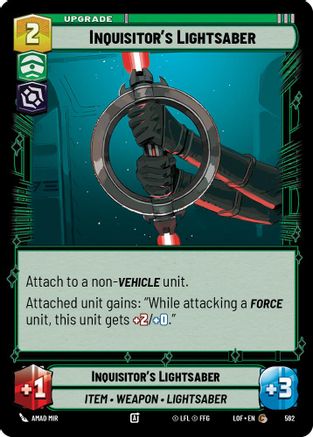 Inquisitor's Lightsaber (Foil) (592) [Legends of the Force] Foil Star Wars: Unlimited Single Disney