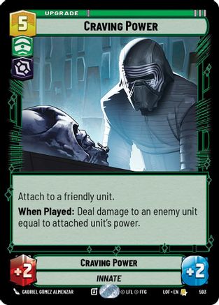 Craving Power (Foil) (593) [Legends of the Force] Foil Star Wars: Unlimited Single Disney