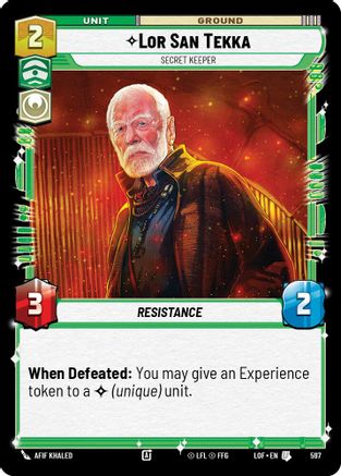 Lor San Tekka - Secret Keeper (Foil) (597) [Legends of the Force] Foil Star Wars: Unlimited Single Disney