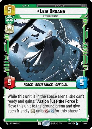 Leia Organa - Extraordinary (Foil) (600) [Legends of the Force] Foil Star Wars: Unlimited Single Disney
