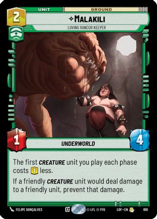 Malakili - Loving Rancor Keeper (Foil) (610) [Legends of the Force] Foil Star Wars: Unlimited Single Disney