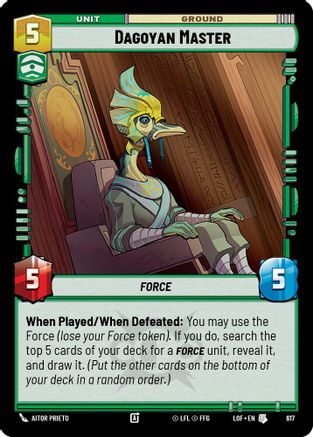 Dagoyan Master (Foil) (617) [Legends of the Force] Foil Star Wars: Unlimited Single Disney