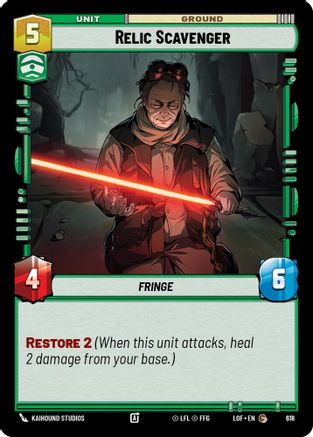 Relic Scavenger (Foil) (618) [Legends of the Force] Foil Star Wars: Unlimited Single Disney