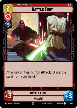 Battle Fury (Foil) (641) [Legends of the Force] Foil Star Wars: Unlimited Single Disney