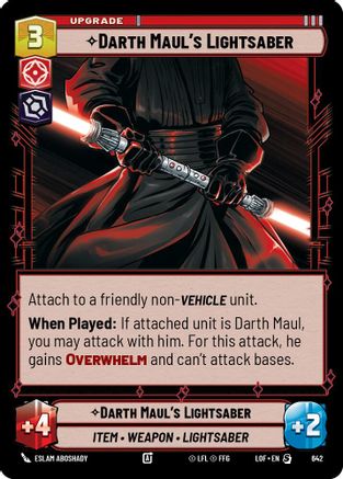 Darth Maul's Lightsaber (Foil) (642) [Legends of the Force] Foil Star Wars: Unlimited Single Disney
