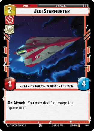 Jedi Starfighter (Foil) (646) [Legends of the Force] Foil Star Wars: Unlimited Single Disney