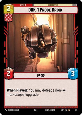 DRK-1 Probe Droid (Foil) (657) [Legends of the Force] Foil Star Wars: Unlimited Single Disney