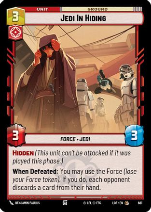 Jedi In Hiding (Foil) (661) [Legends of the Force] Foil Star Wars: Unlimited Single Disney