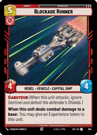 Blockade Runner (Foil) (668) [Legends of the Force] Foil Star Wars: Unlimited Single Disney