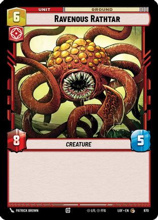 Ravenous Rathtar (Foil) (670) [Legends of the Force] Foil Star Wars: Unlimited Single Disney