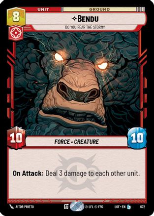 Bendu - Do You Fear the Storm? (Foil) (672) [Legends of the Force] Foil Star Wars: Unlimited Single Disney