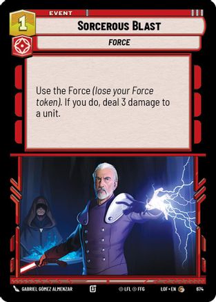 Sorcerous Blast (Foil) (674) [Legends of the Force] Foil Star Wars: Unlimited Single Disney