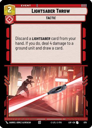 Lightsaber Throw (Foil) (678) [Legends of the Force] Foil Star Wars: Unlimited Single Disney