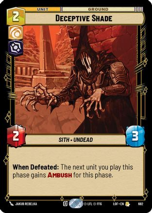 Deceptive Shade (Foil) (682) [Legends of the Force] Foil Star Wars: Unlimited Single Disney