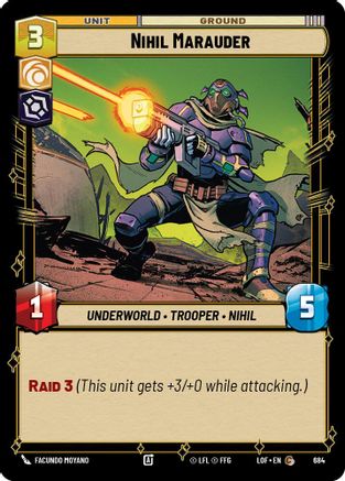 Nihil Marauder (Foil) (684) [Legends of the Force] Foil Star Wars: Unlimited Single Disney