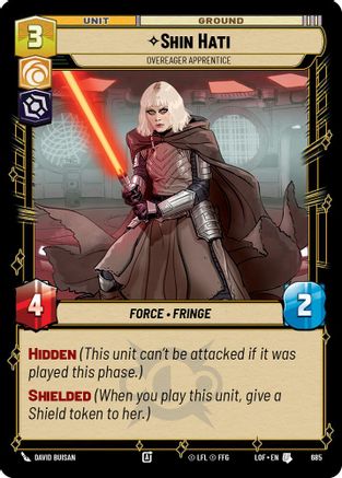 Shin Hati - Overeager Apprentice (Foil) (685) [Legends of the Force] Foil Star Wars: Unlimited Single Disney