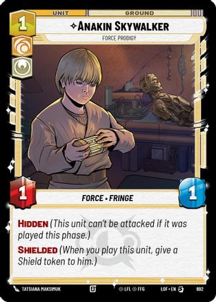 Anakin Skywalker - Force Prodigy (Foil) (692) [Legends of the Force] Foil Star Wars: Unlimited Single Disney