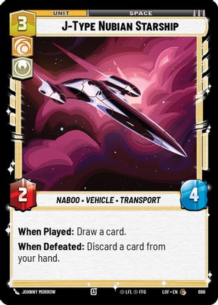 J-Type Nubian Starship (Foil) (696) [Legends of the Force] Foil Star Wars: Unlimited Single Disney