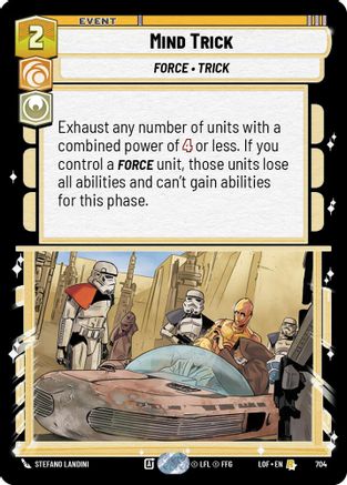 Mind Trick (Foil) (704) [Legends of the Force] Foil Star Wars: Unlimited Single Disney