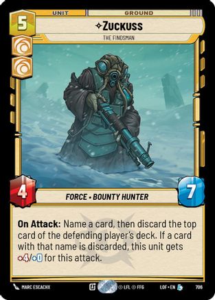 Zuckuss - The Findsman (Foil) (706) [Legends of the Force] Foil Star Wars: Unlimited Single Disney