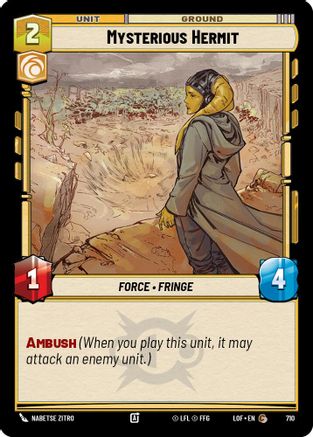 Mysterious Hermit (Foil) (710) [Legends of the Force] Foil Star Wars: Unlimited Single Disney